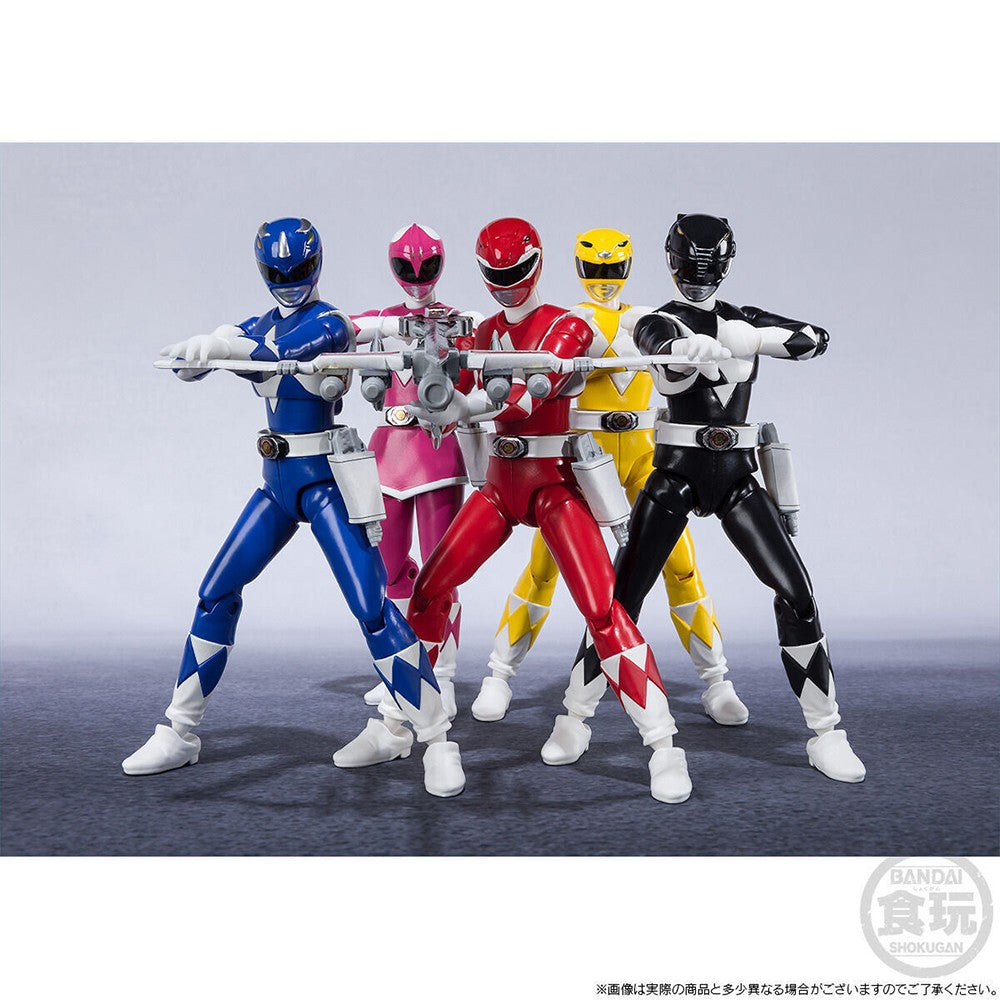 Em Estoque Bandai Original Shodo Super Kyouryuu Sentai Zyuranger Power Rangers Colecionáveis Bonecos de Ação Modelo de Brinquedo