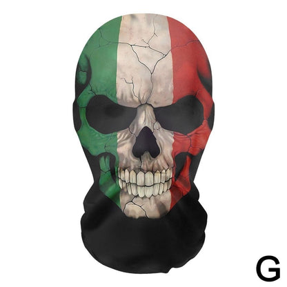3D printed mask for role-playing full face covering elastic mesh printed mask fashionable Halloween makeup dance party headwear