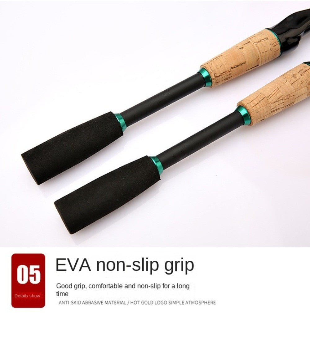 4 Sections Spinning Fishing Rod M Power Spinning Casting Fishing Rod 1.65m/1.8m/2.1m Portable Carbon Fiber Fishing Pole Winter