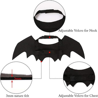 Asas de Morcego para Cães e Gatos para Decoração de Festa de Halloween, Coleira de Estimação, Fantasia de Morcego para Cosplay, Acessórios Fofos para Cães e Gatos.