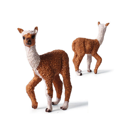 Realistic Farm World Alpaca Animal Model Figures Llama Toy Figurine Zoo Education Collection Home Decor Playset Kids Gifts
