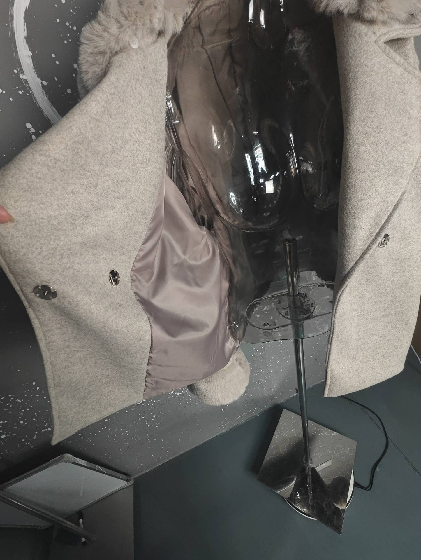 UCXQ Fashion Loose Warm Coat Women's Turn Down Collar Long Sleeve Covered Button Cardigan Coats 2025 Autumn Winter New 23Z4030