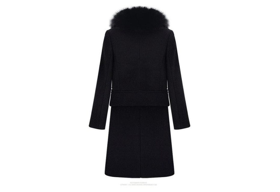 2024 New Winter Fur Collars Cashmere Coat Long With Thick Wool Cloth Coat Of Cultivate One'S Morality Women Clothing Plus Size