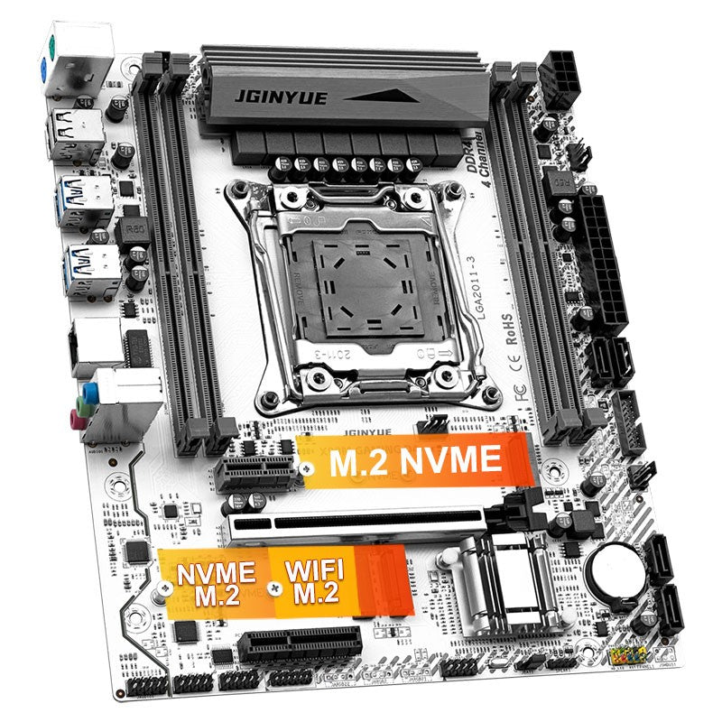 Computador Gamer ARGB X99 LGA 2011-3 Placa-Mãe XEON Intel E5 2620 2666 2670 2678 V3 V4 suporte para Memória DDR4 RECC NON-ECC NVME