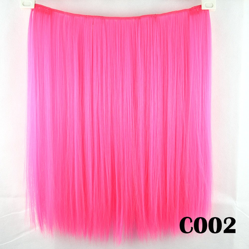 Soowee 9 Colors Synthetic Hair Straight Clip in Hair Extension Purple White Cosplay Hairpiece Rainbow Extenciones De Cabello