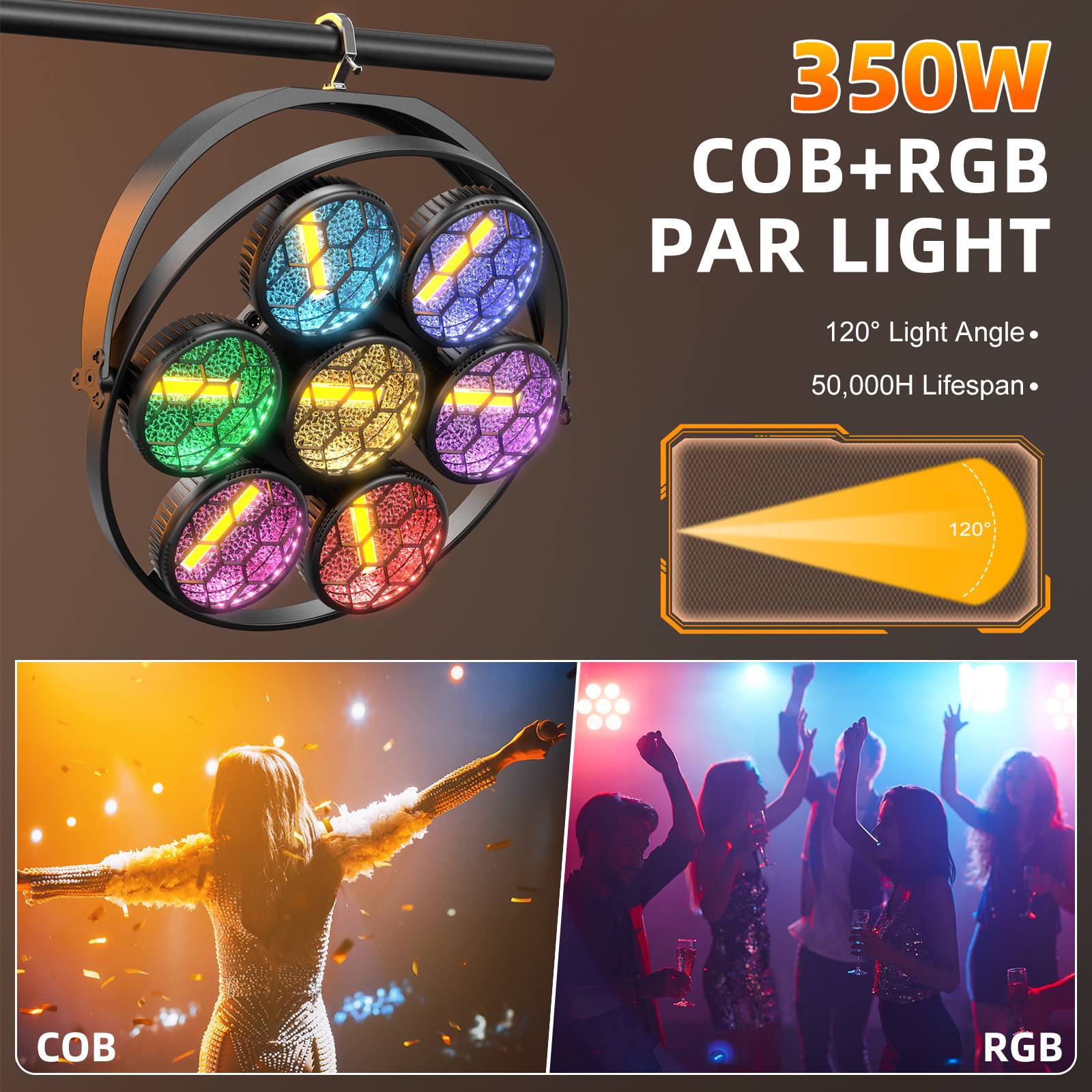 2PCS Stage Retro Lights 350W LED Linear Vintage Light COB Par Lights DMX Effect Lighting Projector for Concert Theater Live Show