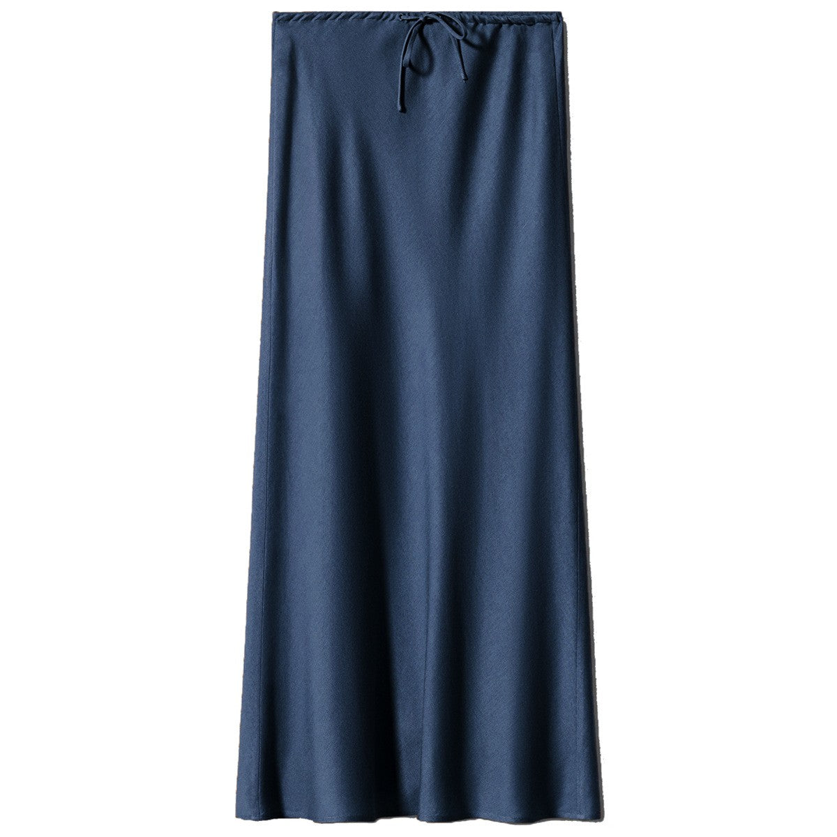 New In 2025 Spring Summer Solid Color Satin Long Skirt For Women High Waist Lace