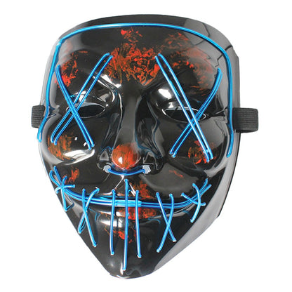 Wireless Scary Glowing Mask LED Luminous Purge Mask Halloween Horror Neon Light Up Cosplay Party Mask Fstival Costume Supplies