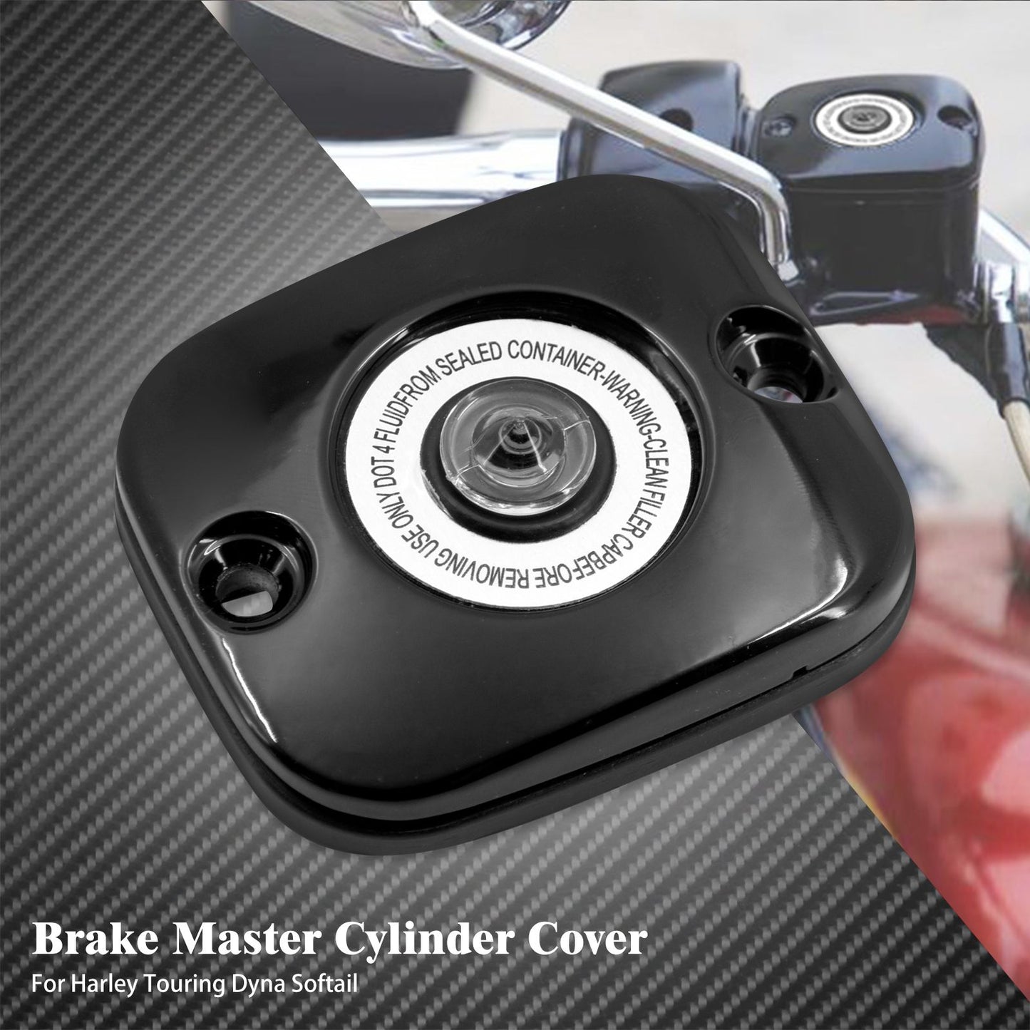 Tampa do cilindro mestre do freio dianteiro para motocicleta Harley Touring Road King Street Glide FLHR FLHT Dyna Fat Bob FXDF Softail FLSTF