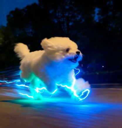 Luminária de sapato brilhante para pets, luminária de coleira de urso de pelúcia, luminária noturna para peito e costas, luminária de sapato anti-perda para passeios noturnos com cães
