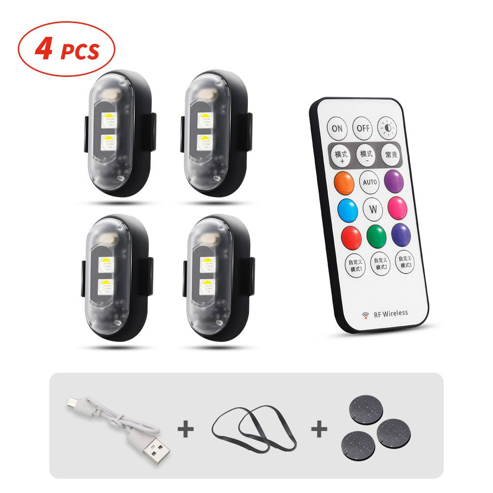 Wireless Remote Control Strobe Light LED Warning Light 7 Colors Aircraft Car Motorcycle Bicycle RC Drone Flash Indicator Lamp
