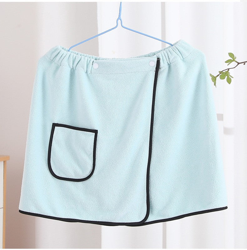 Men's Bath Skirt Hotel Household Simple Fine Fiber Adjustable Bath Towel Size Is Suitable For Men Weighing Less Than 90 KG Wear