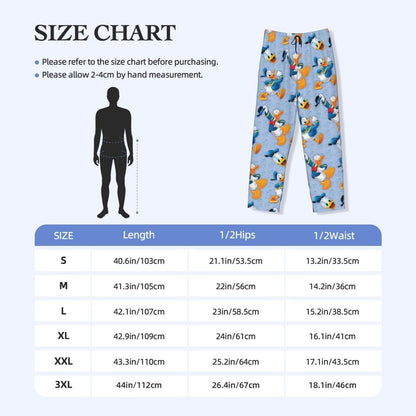 Custom Print Mickey Mouse Donald Duck Pajama Pants Men Sleep Sleepwear Bottoms with Pockets