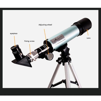 Telescópio Astronômico Refrator Monocular para Iniciantes Adultos com Zoom de 60x, para Observar Estrelas e a Lua