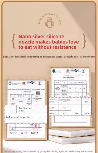 300ML PPSUTemperature-Sensitive Anti-Flatulence Feeding Bottle Baby Straw Cup Drop-Resistant Direct Drink No-Spill Cup1-3Weaning