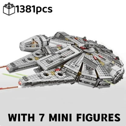Em Estoque 1381 Peças Nave Espacial Millennium Guerra Espacial Conjunto Falcão Alienígena MINI 75105 Modelo de Blocos de Montar Tijolos Brinquedo de Presente