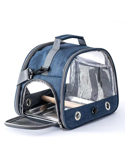 Bolsa de transporte portátil para pássaros pequenos, para papagaios, periquitos, com janela lateral de acesso, dobrável, para uso externo