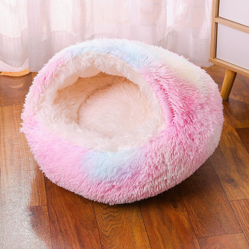Cama Redonda para Cães, Quente de Inverno, Cama de Gato de Pelúcia, Cesto para Cães Lavável, Cama de Estimação para Cães de Pequeno, Médio e Grande Porte, Sofá para Gatos