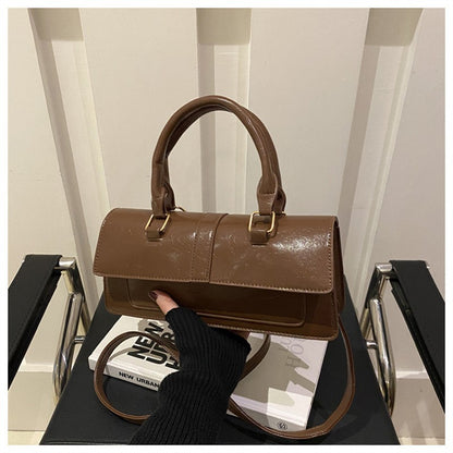 High Quality PU Leather Handbag Purse Women's Bag Solid Color Shoulder Crossbody Bags Lady Messenger Small Tote for Women Girls
