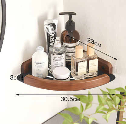 bathroom shelves wall mounted toilet and bathroom storage solid wood non perforated triangular frame wall corner rack