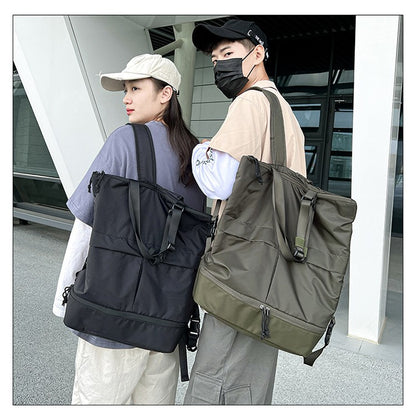 Mochila Feminina e Masculina Grande Capacidade Unissex Mochilas Nylon Impermeável Bolsa Esportiva Bolsas Escolares Tendência Portátil Lazer Viagem Bolsa de Mão