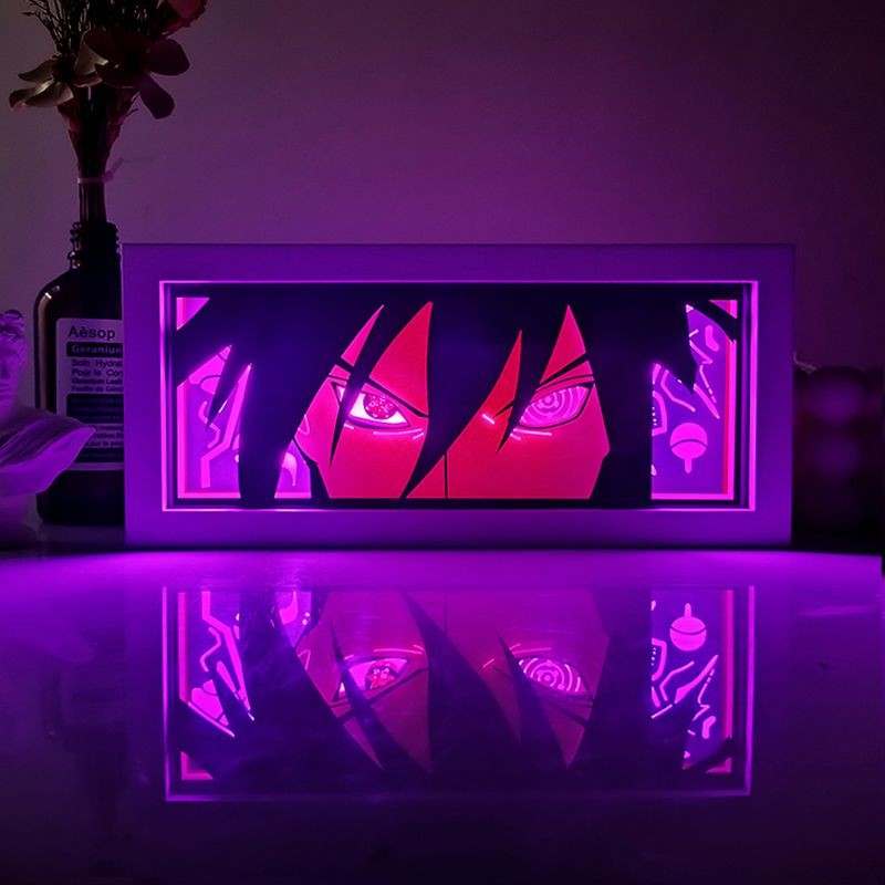 Anime Cartoon series paper-cut light room bedroom night light atmosphere light remote control colorful light box