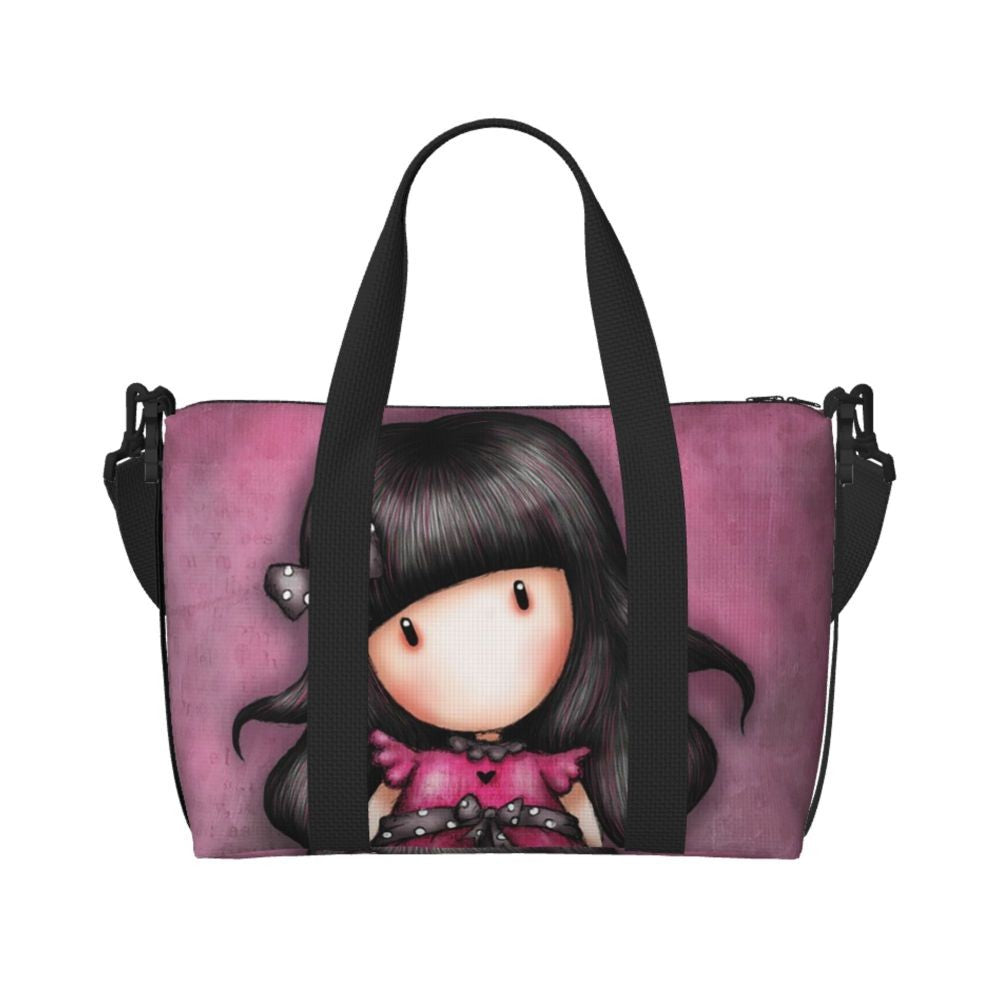 Custom Santoro Gorjuss Beach Travel Bag Large Capacity Tote Bags for Gym Yoga Women Shopping Duffle Shoulder Bag