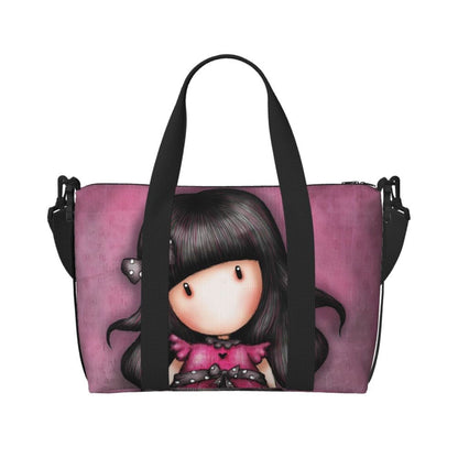 Custom Santoro Gorjuss Beach Travel Bag Large Capacity Tote Bags for Gym Yoga Women Shopping Duffle Shoulder Bag