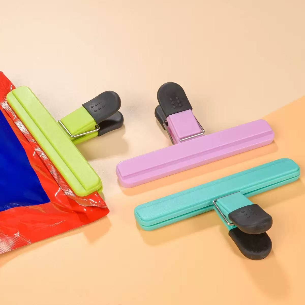 2pcs Portable Sealing Clips for Food Bags Plastic Kitchen Tool Keep Coffee/Bread/Chips/Snacks Fresh