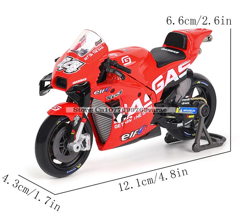 Maisto 1:18 2023 GASGAS Tech3 37#Augusto Fernandez 44#Pol Espargaro Moto GP modelo de motocicleta de liga leve para coleção de brinquedos de presente