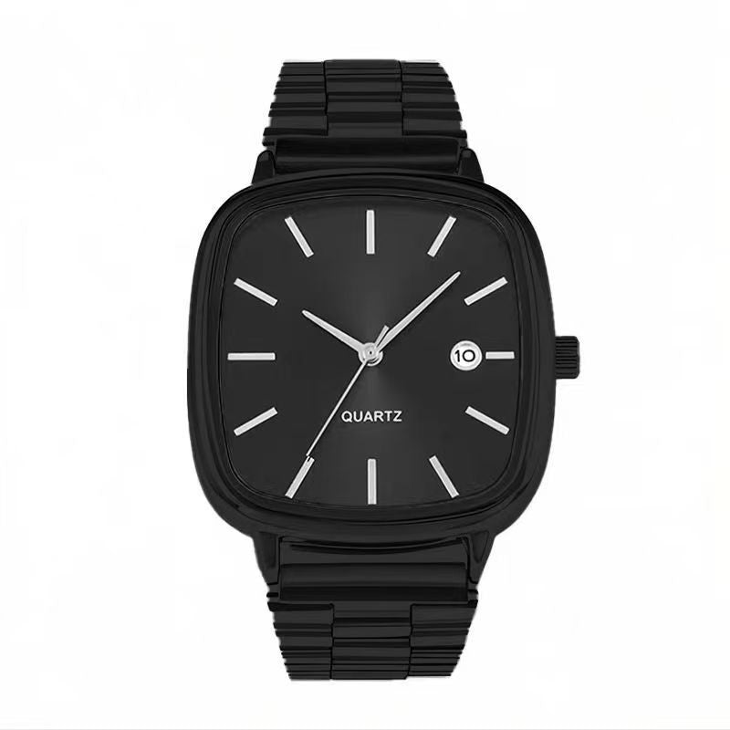 Luxury Square Quartz Watch for Men Casual Student Fashion Simple Design Versatile Stylish Calendar Watches Male Female