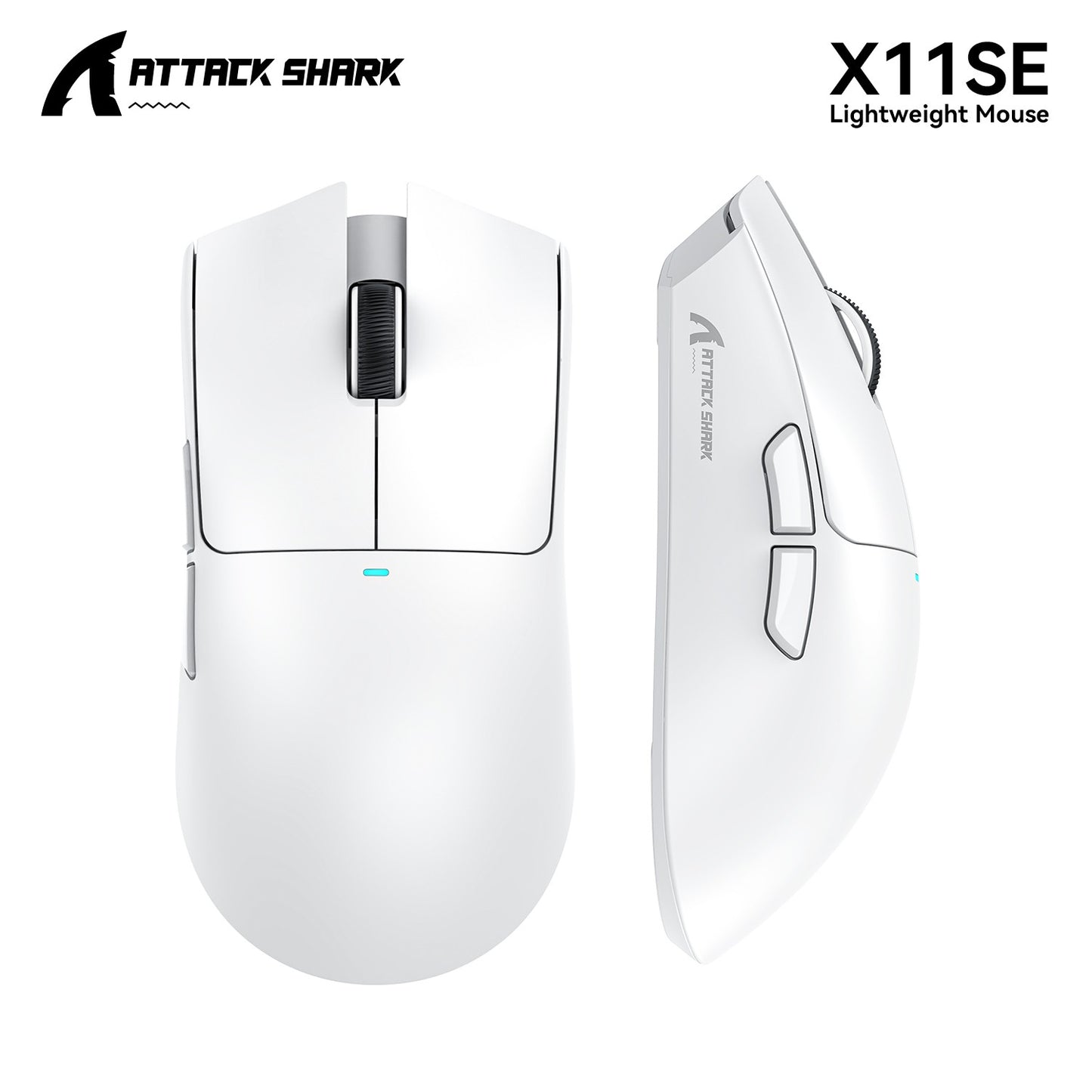 Mouse Gamer ATTACK SHARK X11 e Mouse Sem Fio X11 SE 22000 DPI, Sensor PAW3311, BT/2.4G/Com Fio, 59g Leve, 20 Milhões de Cliques
