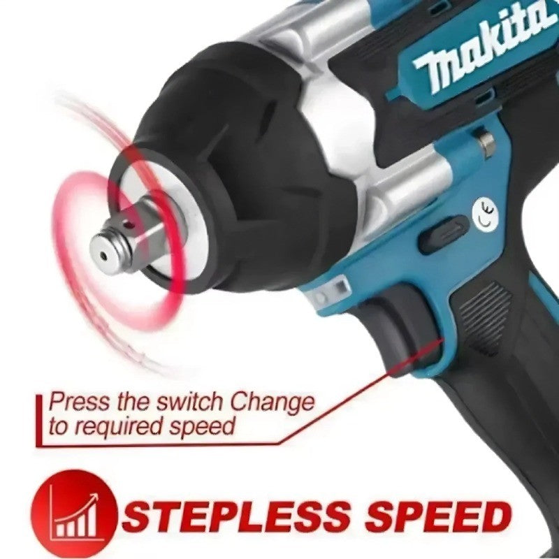 Parafusadeira de Impacto a Bateria Makita DTW700 18V Motor Brushless 1000Nm Chave Elétrica de Velocidade Variável Alta Eficiência Durável Parada Automática