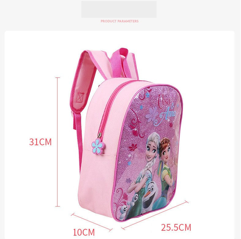 Hot Disney Cartoon Princess Elsa Schoolbag Cute Large-capacity 3-piece Set of Children's Girls Boy Backpack Children's Schoolbag