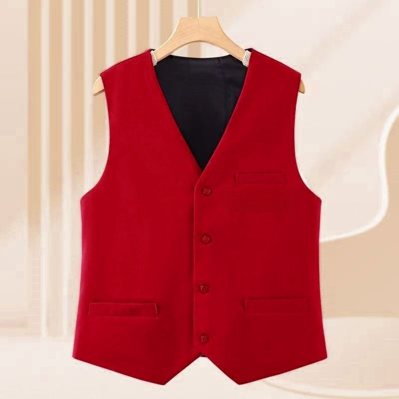New Casual Chic In Office Lady's Plus Size Waistcoat Matching Elegant Lady's Vest V-Neck Sleeveless Tank Top Loose Coat Jacket