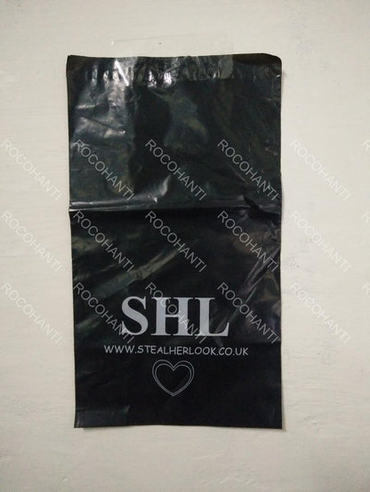 100pcs Custom Printed Matte Finish Black Shipping Bags With Logo Plastic Mail Poly Mailers Gift Package Mailing Bags for Clothes