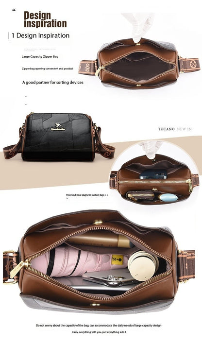 Luxury Kangaroo New Genuine High Quality Soft Leather Women Purses Cofrossbody Bag Designer Brand Ladies Shoulder Crossbody Bags