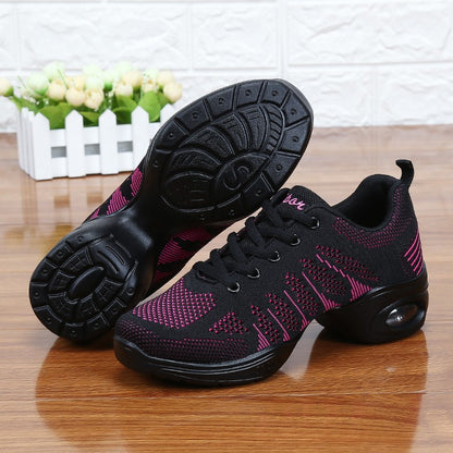 Women Dance Shoes Jazz Ballroom Dancing Comfortable Lady PU Soft Outsole Training Breathable Modern Tango Dance Sneakers