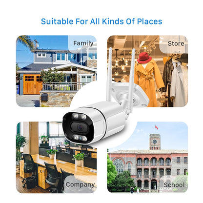 BESDER 5MP Outdoor WiFi IP Camera with AI Human Detection Wireless 1080P HD Color Night Vision Security CCTV Camera