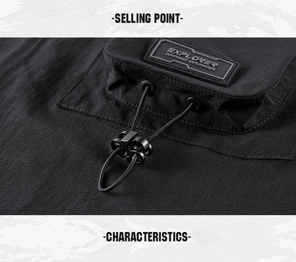 Tactical Function Style Multi-pocket Patchwork Design Sense Cargo Shirts Mens Clothing Y2K High Street Long Sleeve Techwear Tops