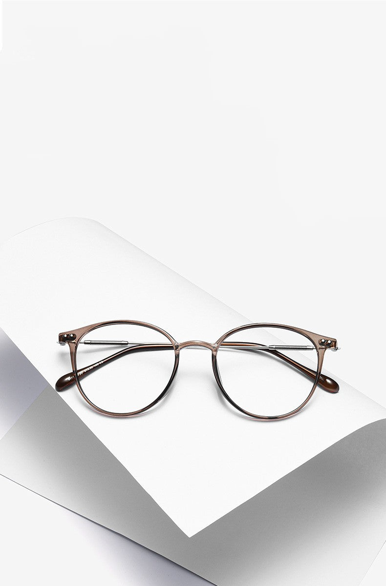 Round Frame Glasses For Myopia Women With Blue Light Ultra-light Internet Celebrity Without Makeup Small Glasses Frame 9531