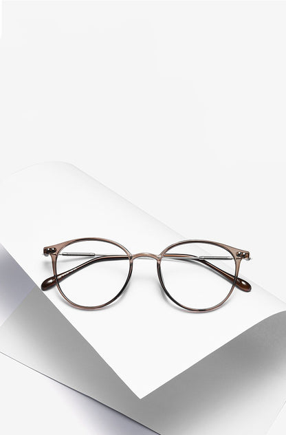 Round Frame Glasses For Myopia Women With Blue Light Ultra-light Internet Celebrity Without Makeup Small Glasses Frame 9531
