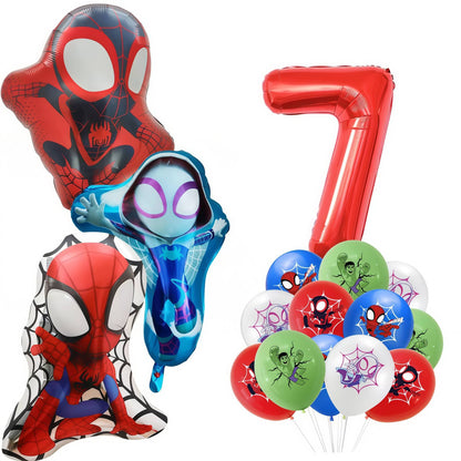 Spidey Giant Balloons Red Spider Aluminum Foil Balloon Superhero Birthday Party Decoration Party Photo Props Baby Shower Globos