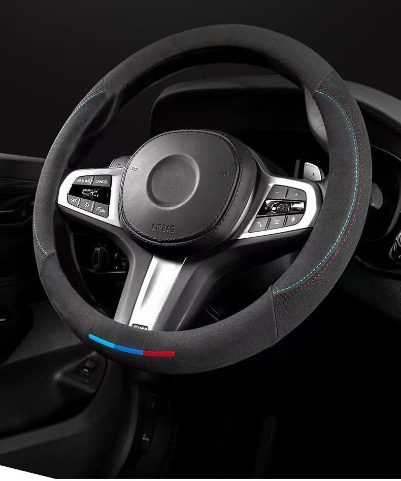 Car faux Suede leather Anti-slip Leather Steering Wheel Cover For Subaru Brz Wrx Xv Ascent Forester Outback Impreza Legacy