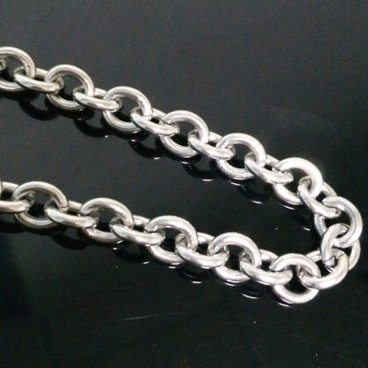7"-40" Huge  Jewelry Men's 316L Stainless Steel Silver Color Big O Link Chain Necklace High Quality 8/11/13/15mm Not Fades