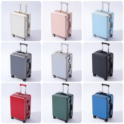 Nova Mala de Alta Qualidade 20" de Bordo para Viagem Trolley Bag Estrutura de Alumínio Atualizada com Trava Bagagem de Rodinhas Material ABS+PC