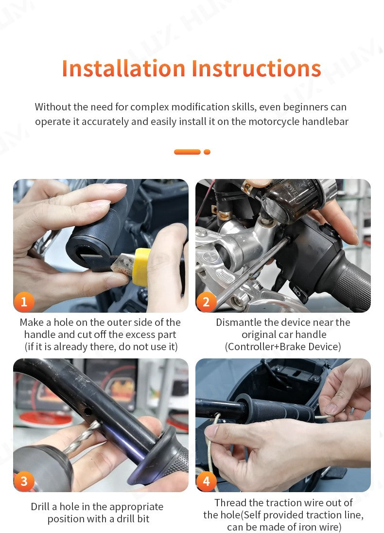 Luz estroboscópica de guidão de motocicleta, luz indicadora de LED de alto brilho, luz de seta para scooter 12V, lâmpada de advertência lateral à prova d'água