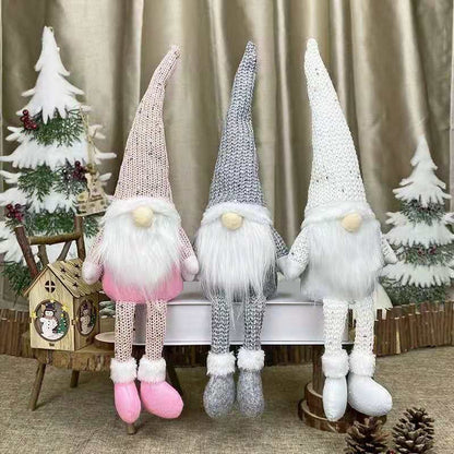 Christmas Dolls Tree Decor Standing Santa, Snowman and Reindeer Figurines  for Home Decor Birthday Gifts Merry Christmas