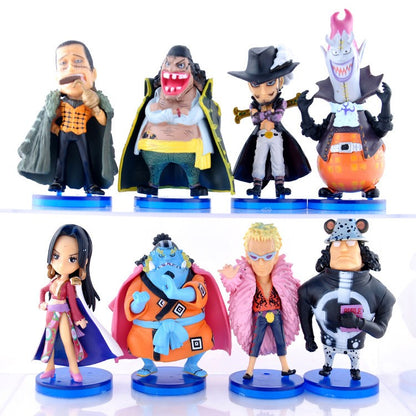 1Conjunto Anime One Piece Boneco Luffy Hancock Vestido de Noiva Série WCF Ace Zoro Nami Marco Bonecos Colecionáveis Brinquedos para Presentes Infantis