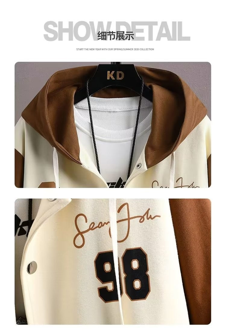 Men's Hooded Tracksuit Set Hoodie Jogger Pants 2 Piece Fashion Sports Wear Korean Popular Clothes Men Plus Size Men's Clothing